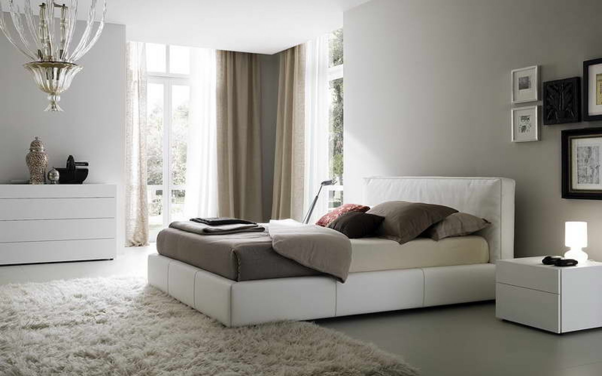 monochromatic-ideas-bedrooms-with-fur-rug-interior-design